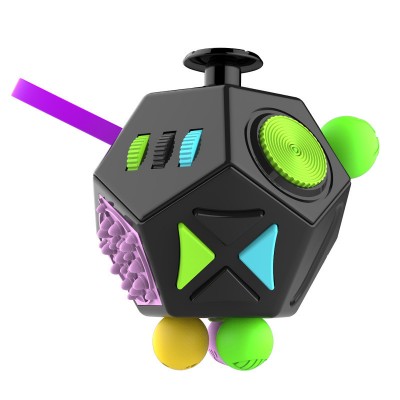 Mini Fidget Cube 12 Sides Magic Fidget Toy Relieves Stress Desk Toy 3D MODEL Innovative Birthday Gifts